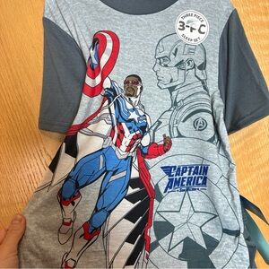 3 pc Kids PJs Graphic T-Shirt  shorts and pants Gray and Blue